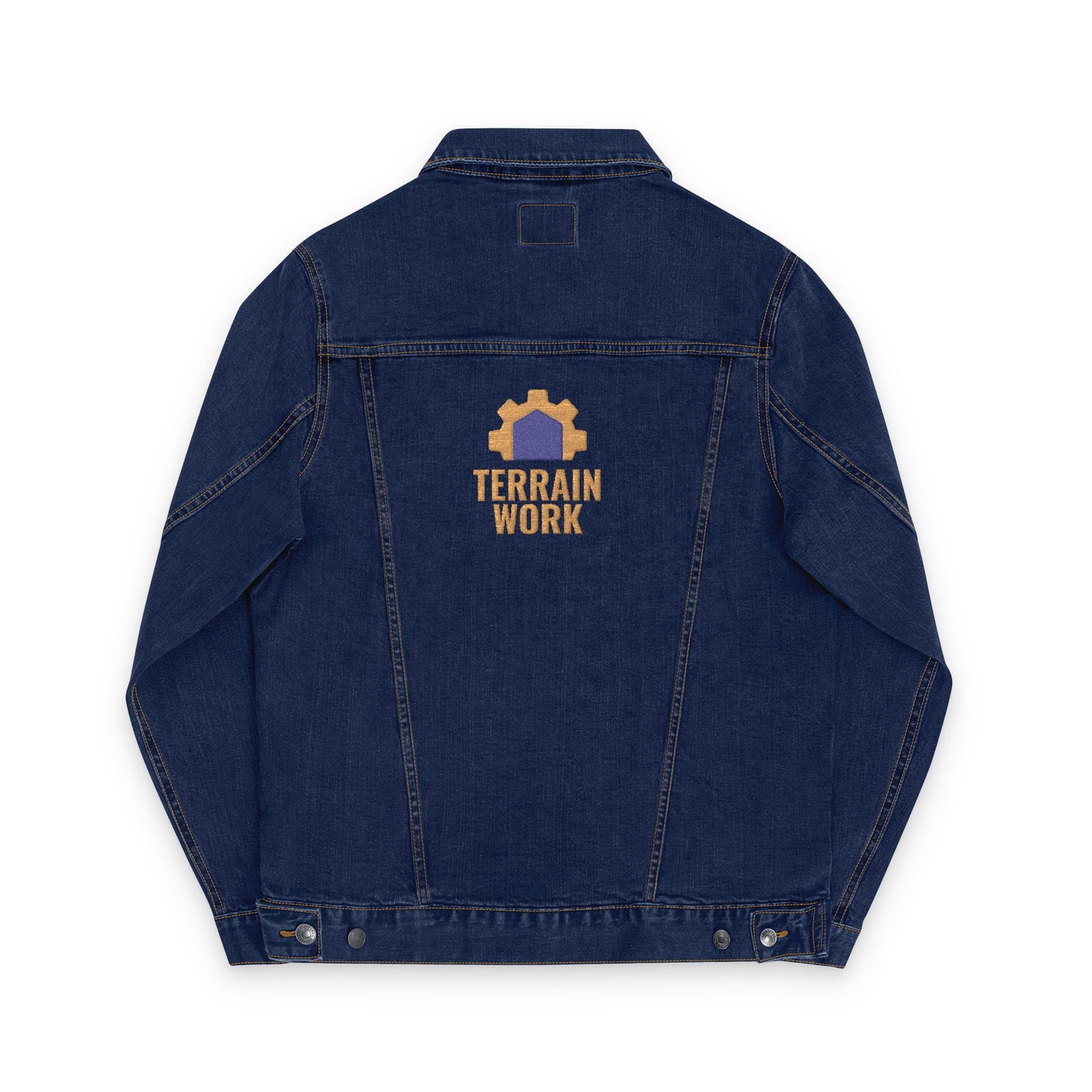Denim Work Jacket โ TERRAINWORK Unisex Professional Layer | Embroidered Logo
