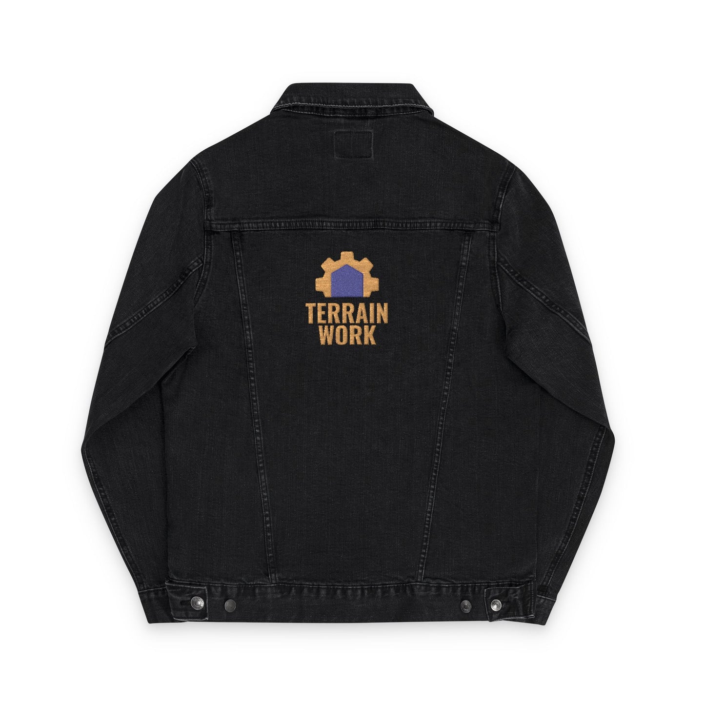 Denim Work Jacket โ TERRAINWORK Unisex Professional Layer | Embroidered Logo