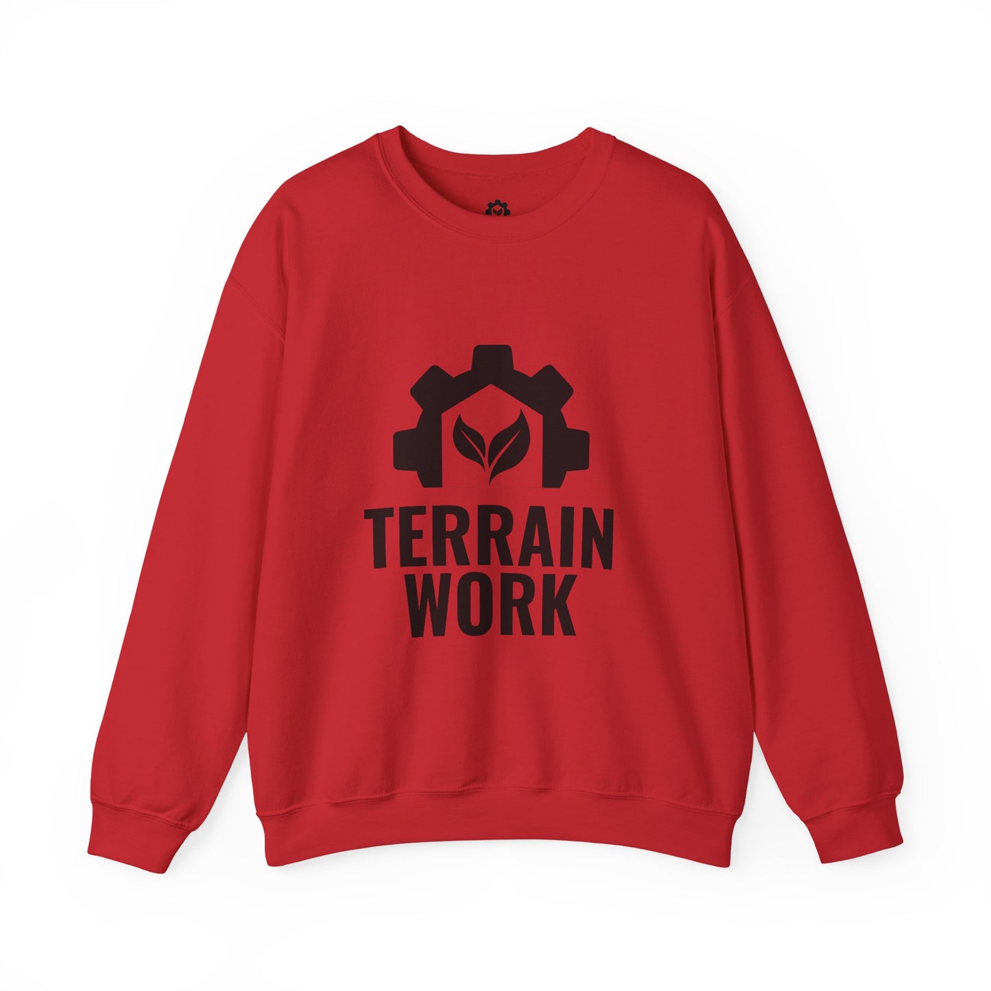 Red TerrainWork crewneck with front logo