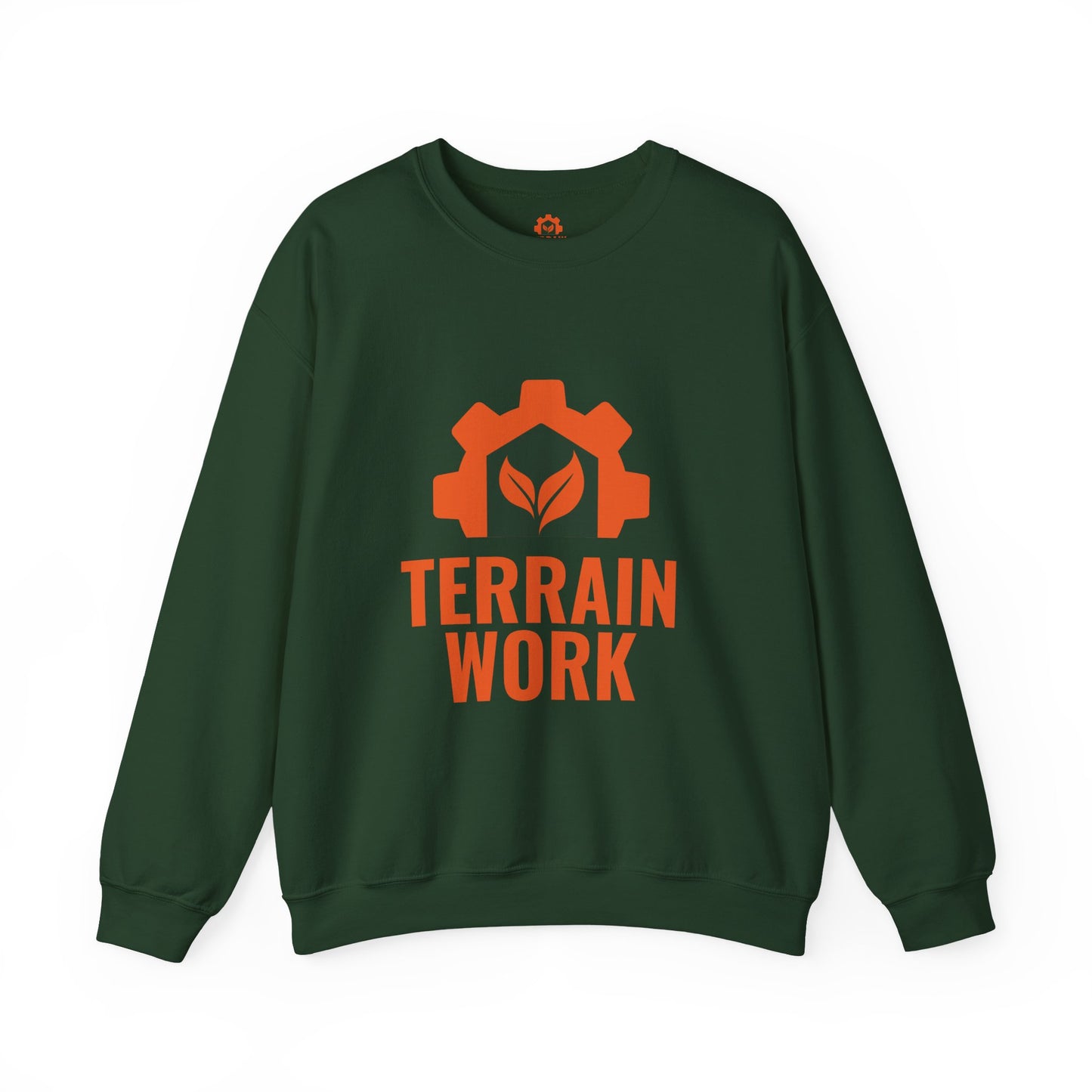 Forest Green TerrainWork crewneck with front logo	